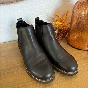 Blondo Black Leather Ankle Boots